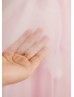 Blush Pink Satin Tutu Tulle Tea Length Flower Girl Dress